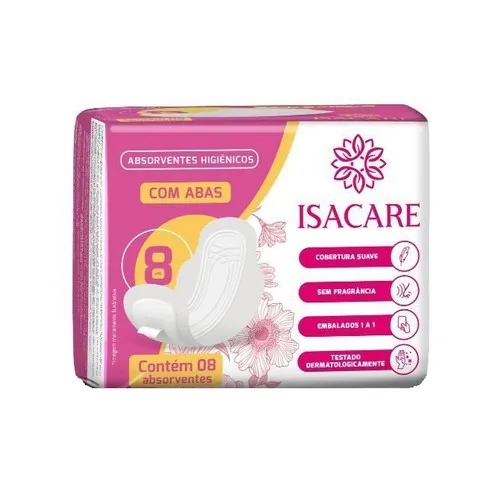 ISACARE ABSORVENTE HIGIENICO COM ABAS