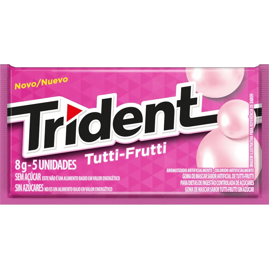 TRIDENT CHICLETE TUTTI FRUTTI