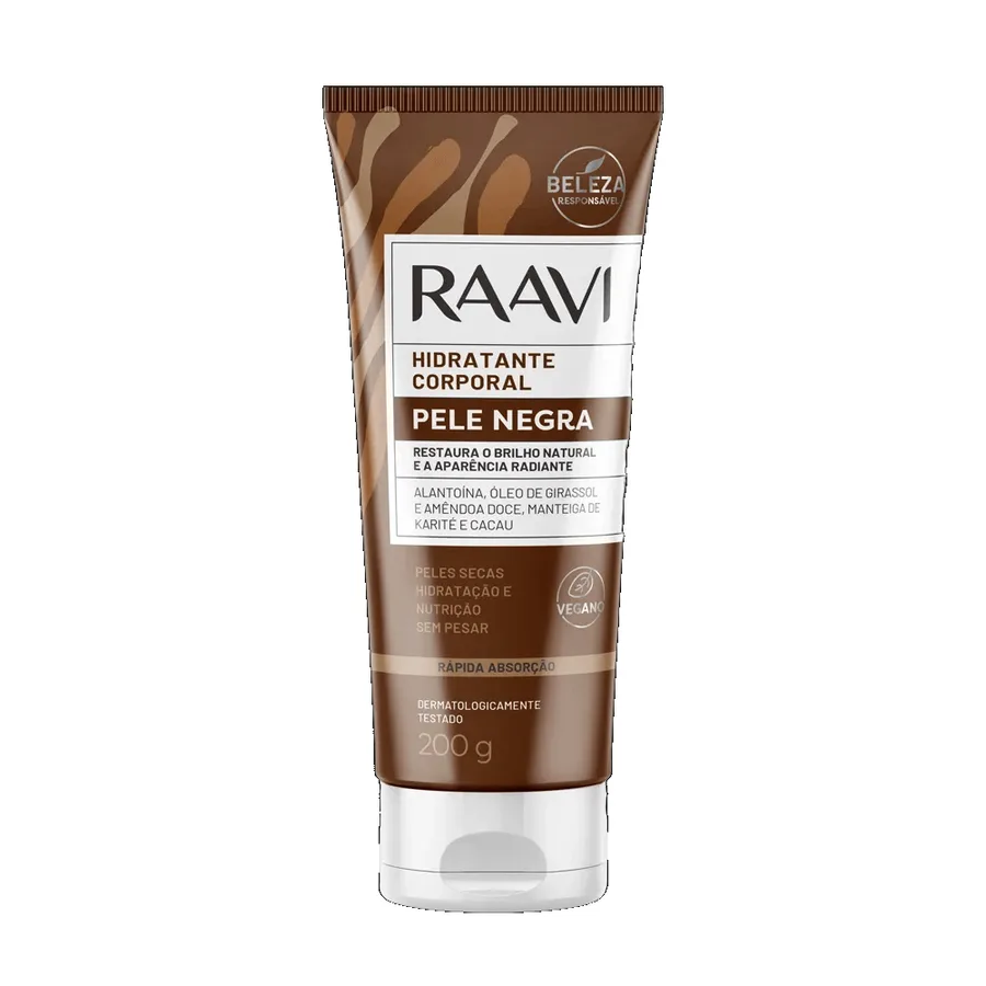 RAAVI HIDRATANTE 200G CORPORAL PELE NEGRA