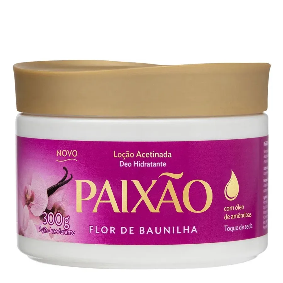 PAIXAO HIDRATANT 300G ACETINADA FLOR DE BAUNILHA