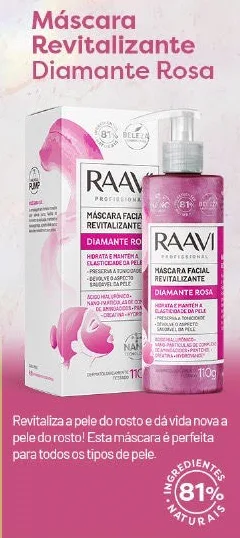 RAAVI MASCARA FACIAL 110G REV DIAMANTE ROSA