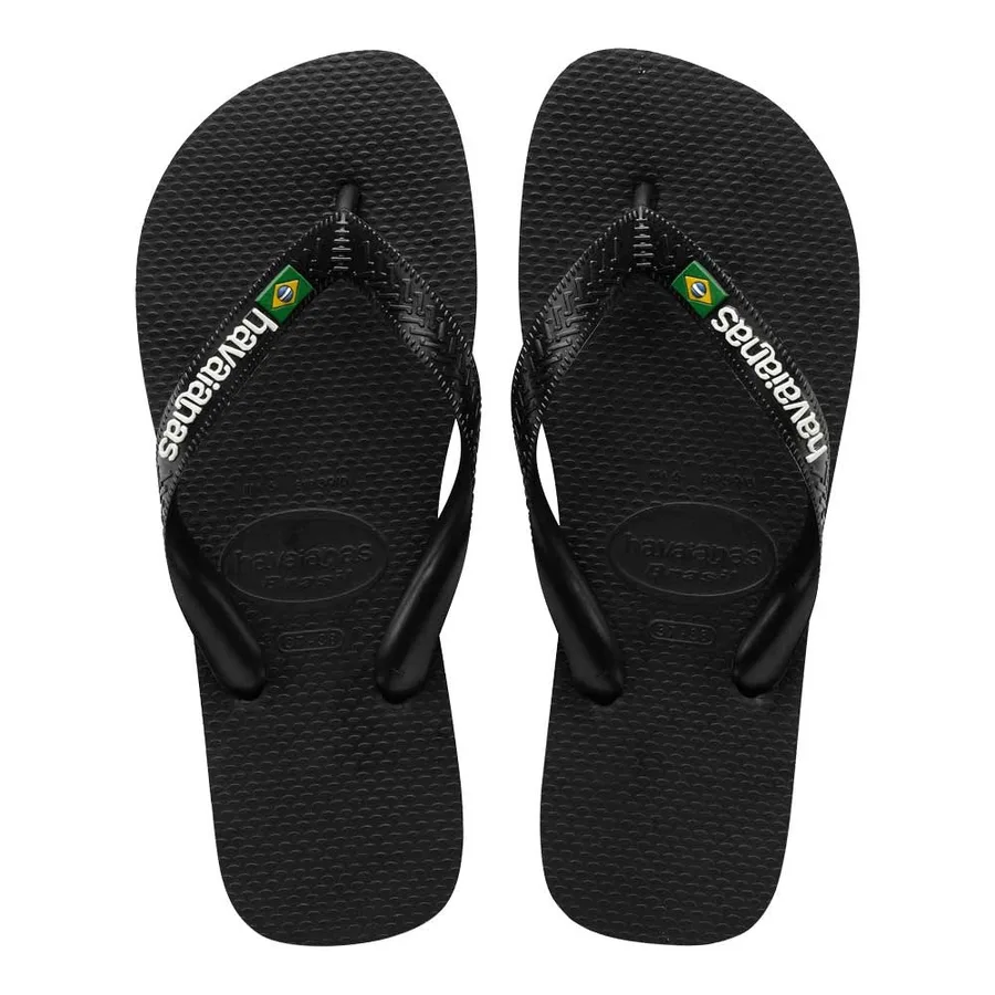 HAVAIANAS BRASIL LOGO 37/38 PRETO