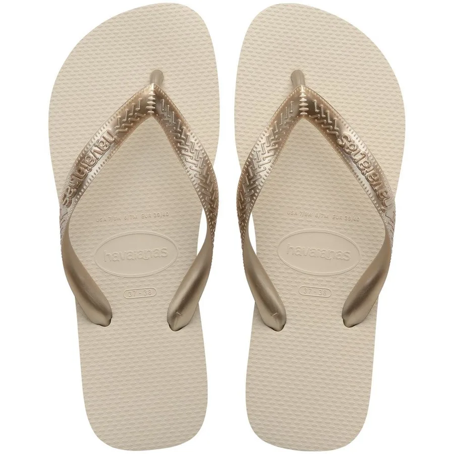 HAVAIANAS TOP TIRA SENSES BEGE PALHA