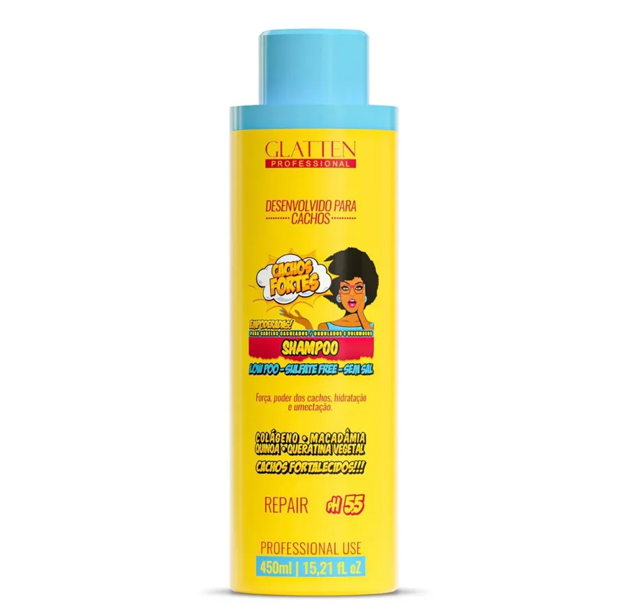 GLATTEN SH 450ML CACHOS FORTES