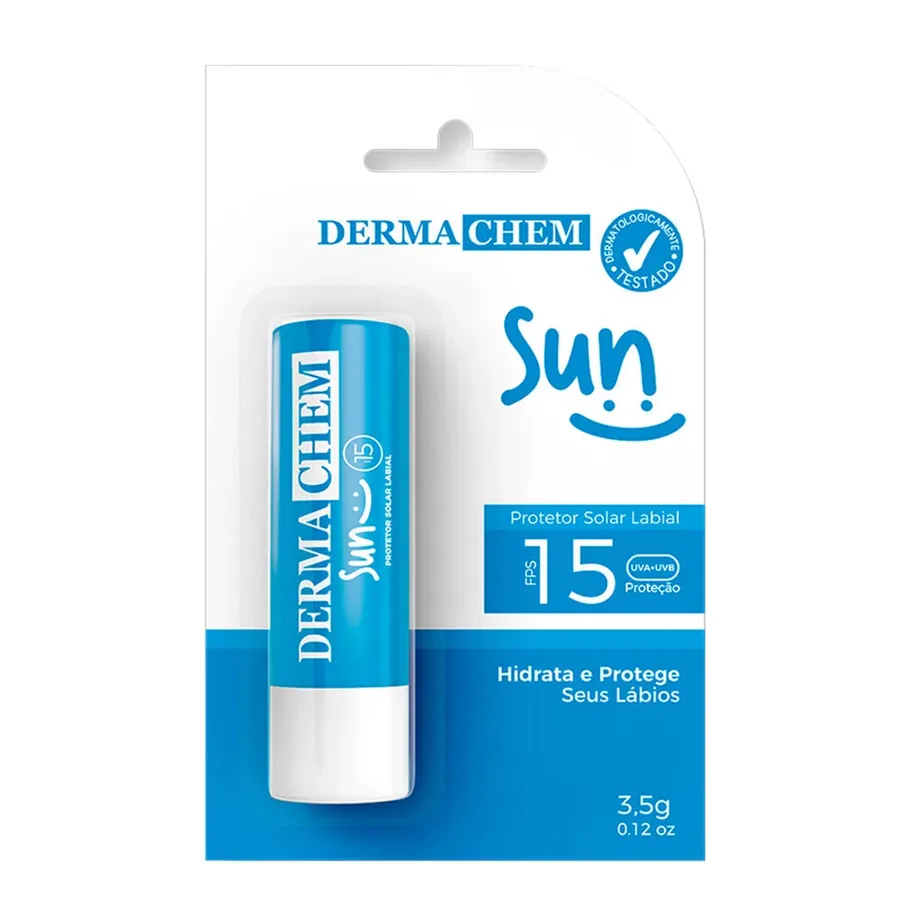 DERMACHEM PROTETOR SOLAR LABIAL 3,5G 15 FPS