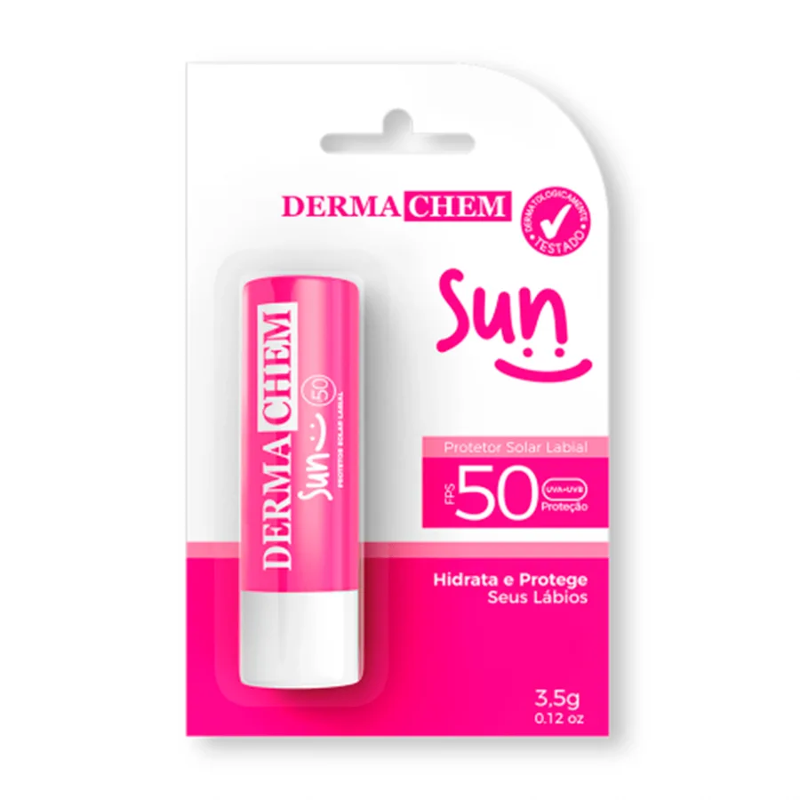DERMACHEM PROTETOR SOLAR LABIAL 3,5G 50FPS