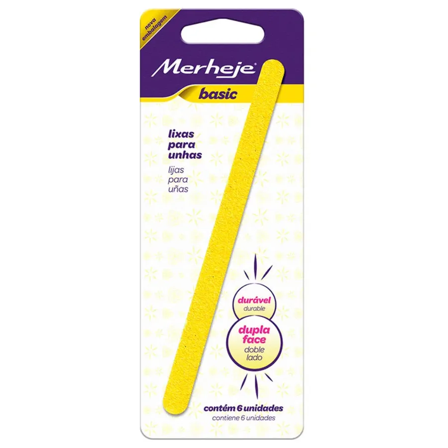 MERHEJE LIXAS BASIC FACE DUPLA AMARELA C 6UN