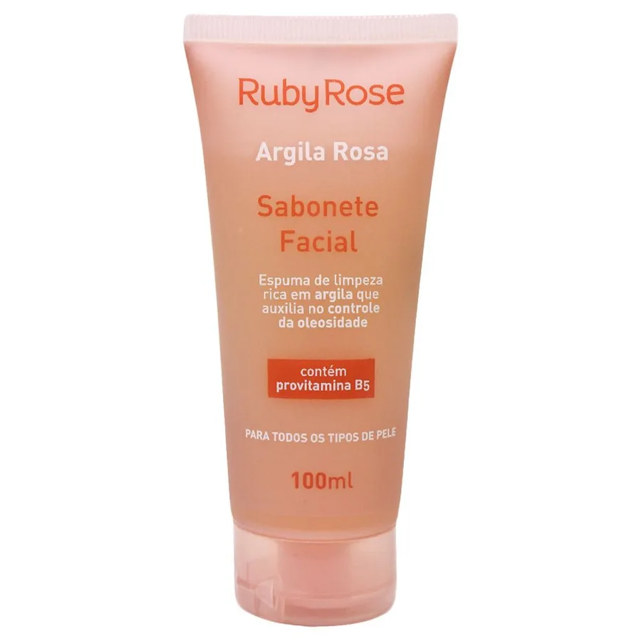 RUBY ROSE SABONETE 100ML FACIAL ARGILA ROSA
