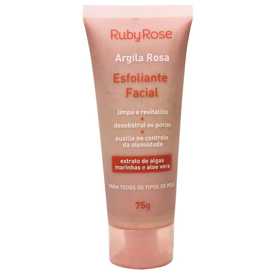 RUBY ROSE ESFOLIANTE 75G FACIAL ARGILA ROSA
