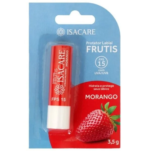 ISACARE PROT 3 5G LABIAL FPS15 FRUTIS MORANGO 1125