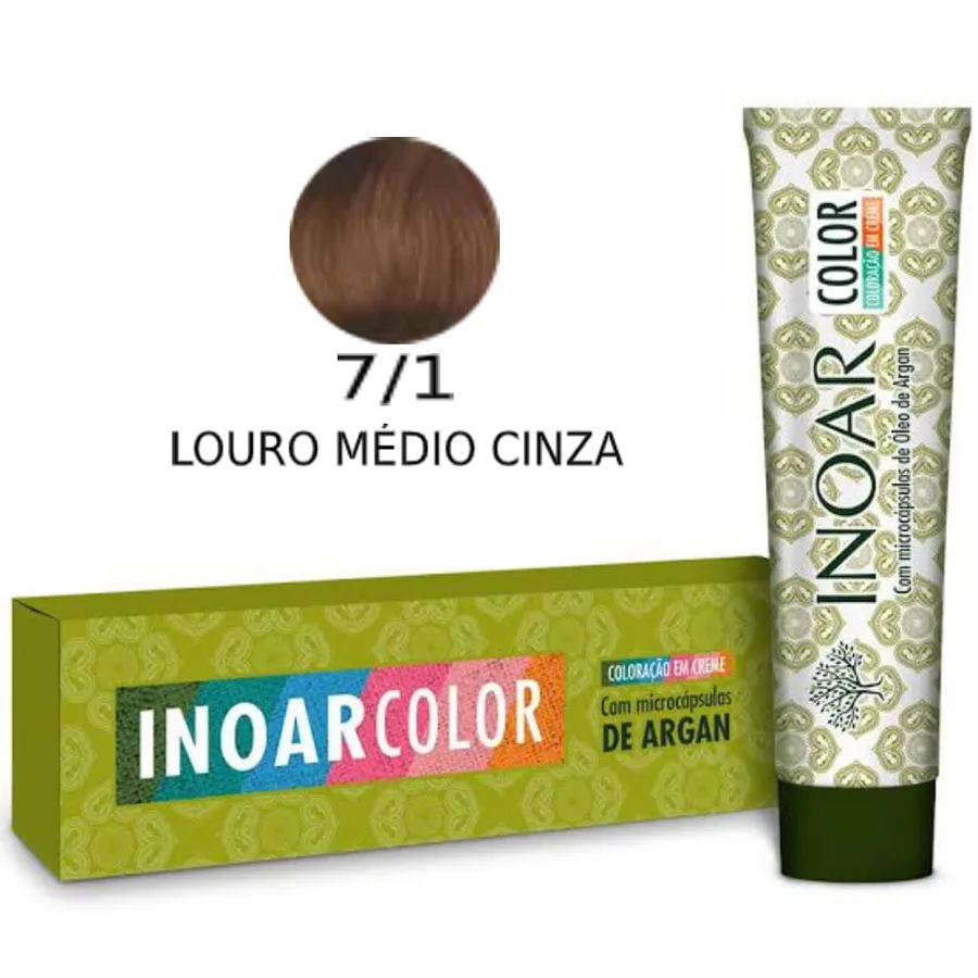 INOAR TINTURA 7.1 LOURO MEDIO CINZA