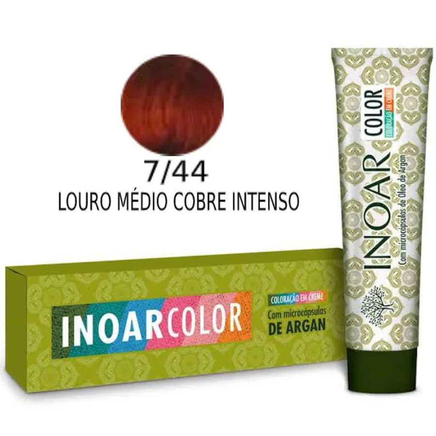 INOAR TINTURA 7.44 LOURO MEDIO COBRE INTENSO