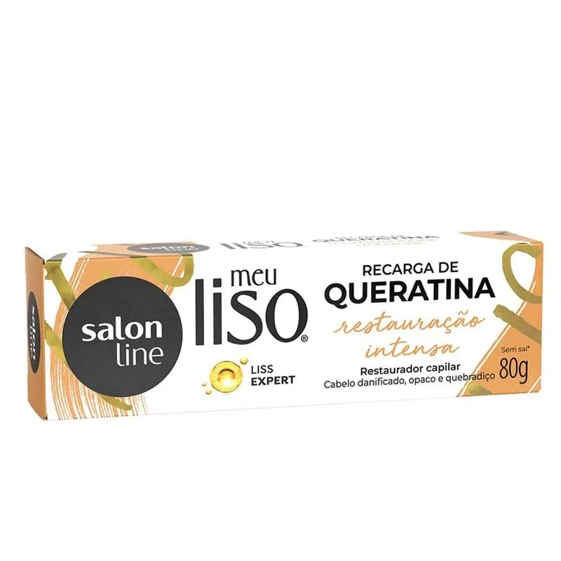 S.LINE MASC 80G RECARGA QUERATINA MEU LISO RES INT