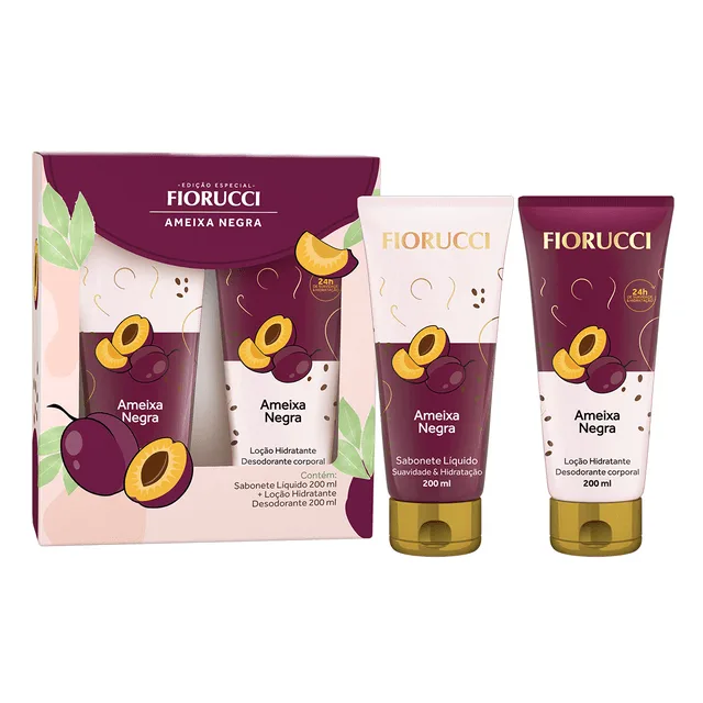 FIORUCCI KIT SAB LIQ 200ML + LOCAO AMEIXA NEGRA