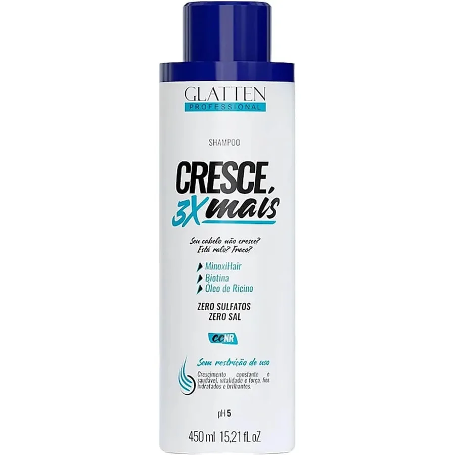 GLATTEN SH 450ML CRESCE 3X MAIS