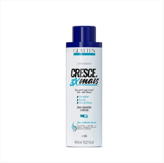 GLATTEN COND 450ML CRESCE 3X MAIS