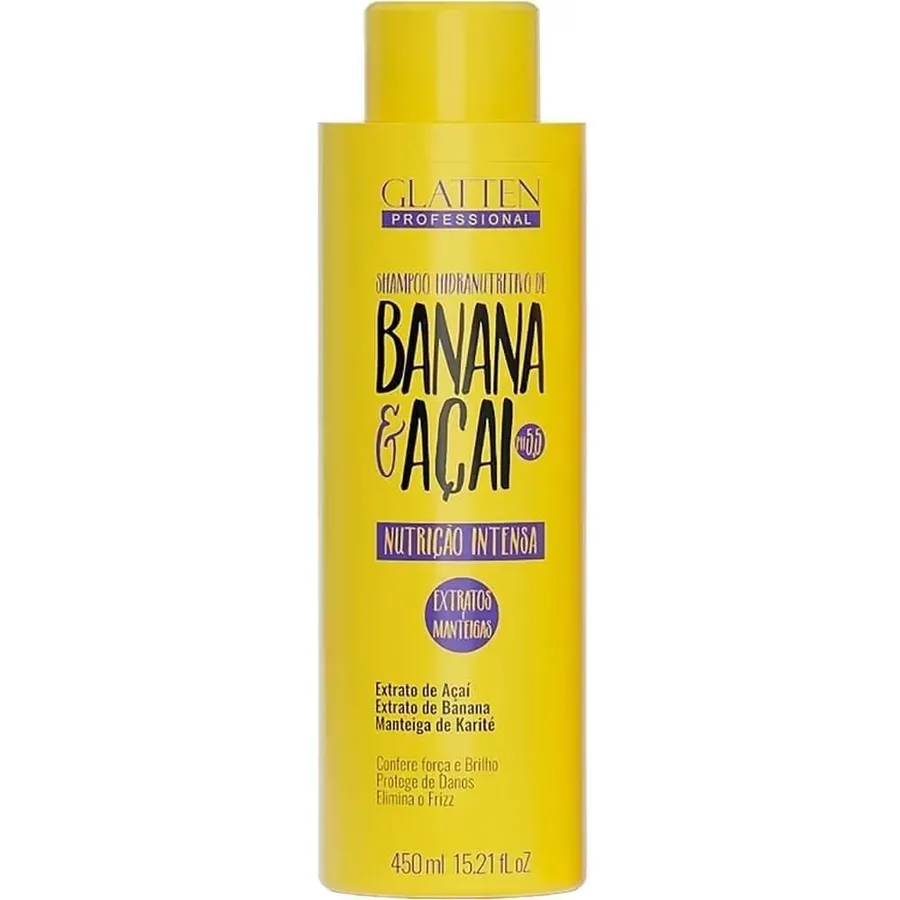 GLATTEN SH 450ML BANANA E ACAI