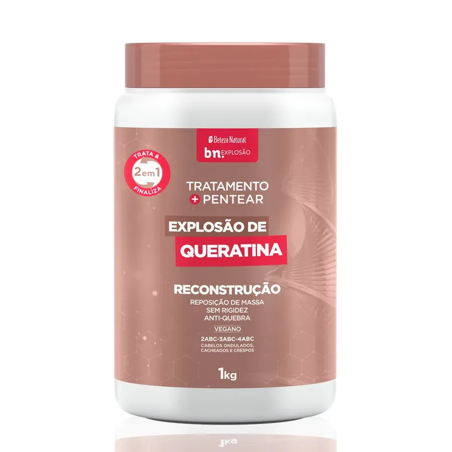BELEZA NATURAL CREME 1KG PENTEAR EXPLOS QUERA 2EM1