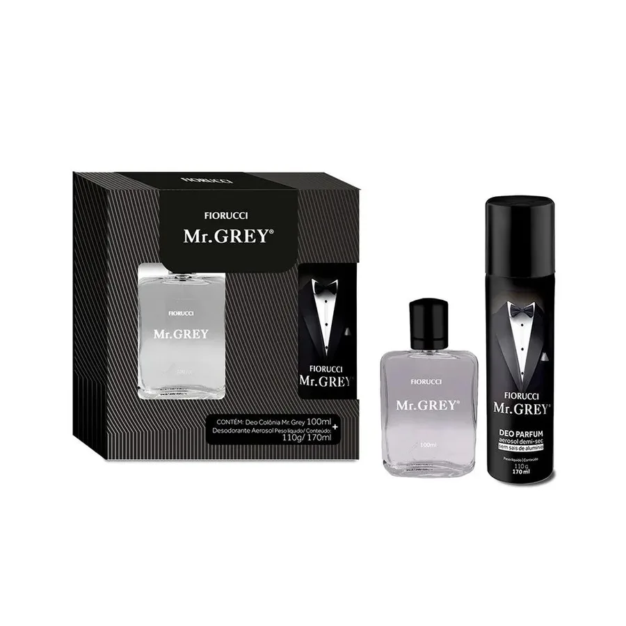 FIORUCCI KIT COLONIA 100ML+DESOD 170ML MR GREY