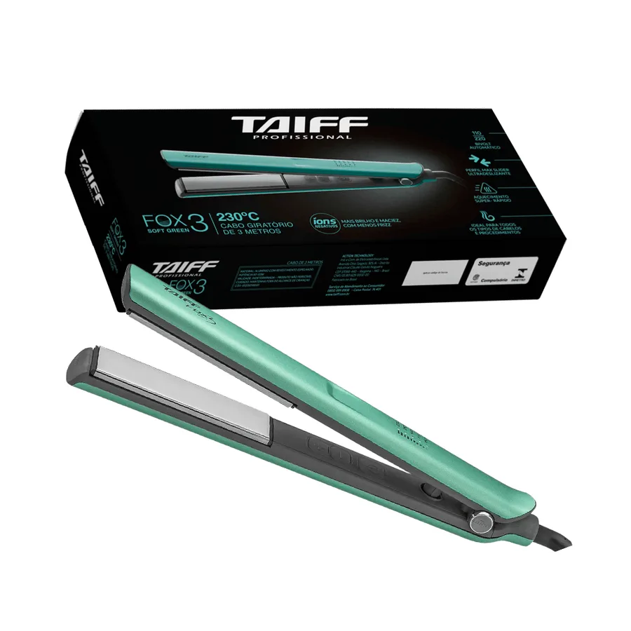 TAIFF PRANCHA FOX ION-3 SOFT GREEN BIVOLT