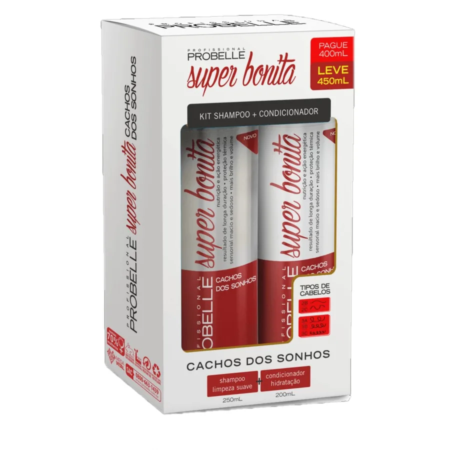 PROBELLE KIT SH+COND 450ML SUP BON CACHO SONHOS