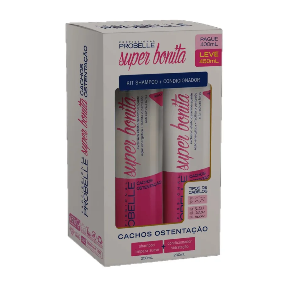 PROBELLE KIT SH+COND 450ML SUP BON CACHO OSTENTA