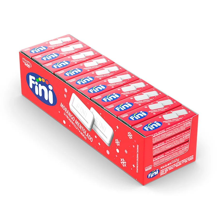 FINI PASTILHAS 14G MORANGO MENTOLADO