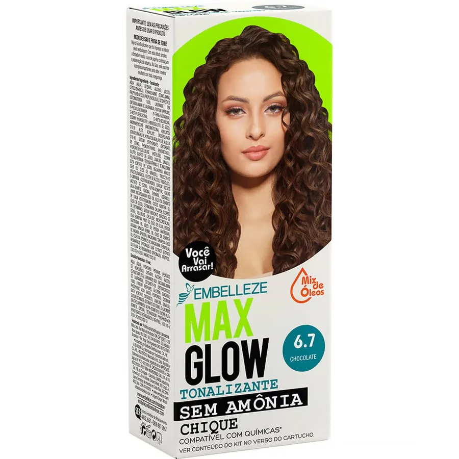 EMBELLEZE MAXGLOW 6.7 CHOC ESC+NOVEX QUERATINA