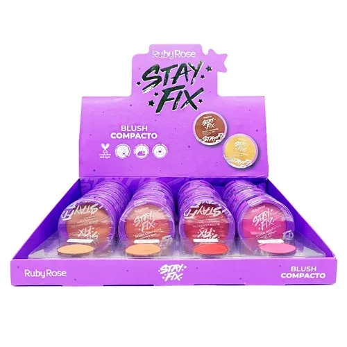 RUBY ROSE BLUSH COMPACTO STAY FIX HB 571