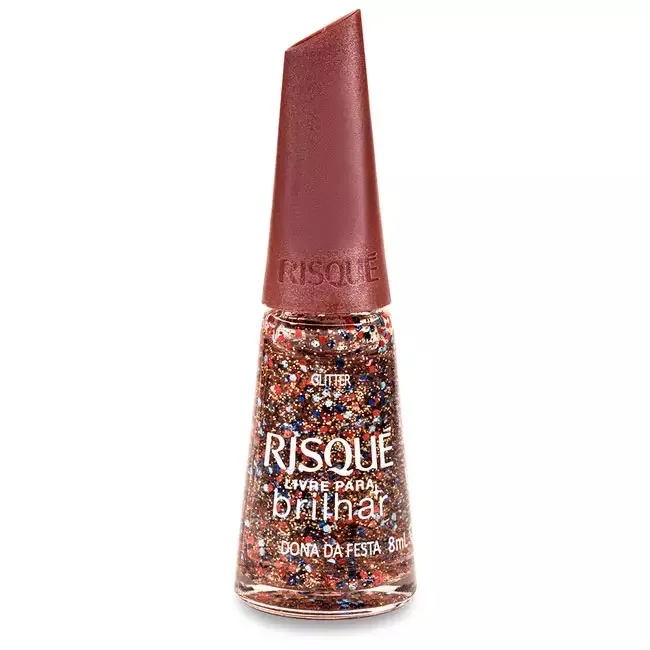 RISQUE ESM 8ML GLITTER DONA DA FESTA