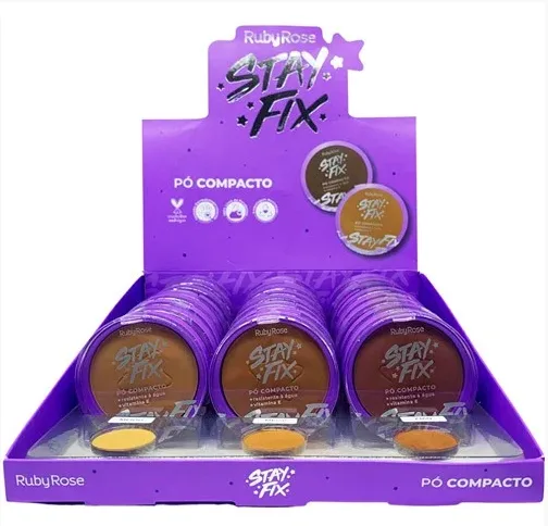 RUBY ROSE PO COMPACTO STAY FIX HB 860 BOX24 2CORES