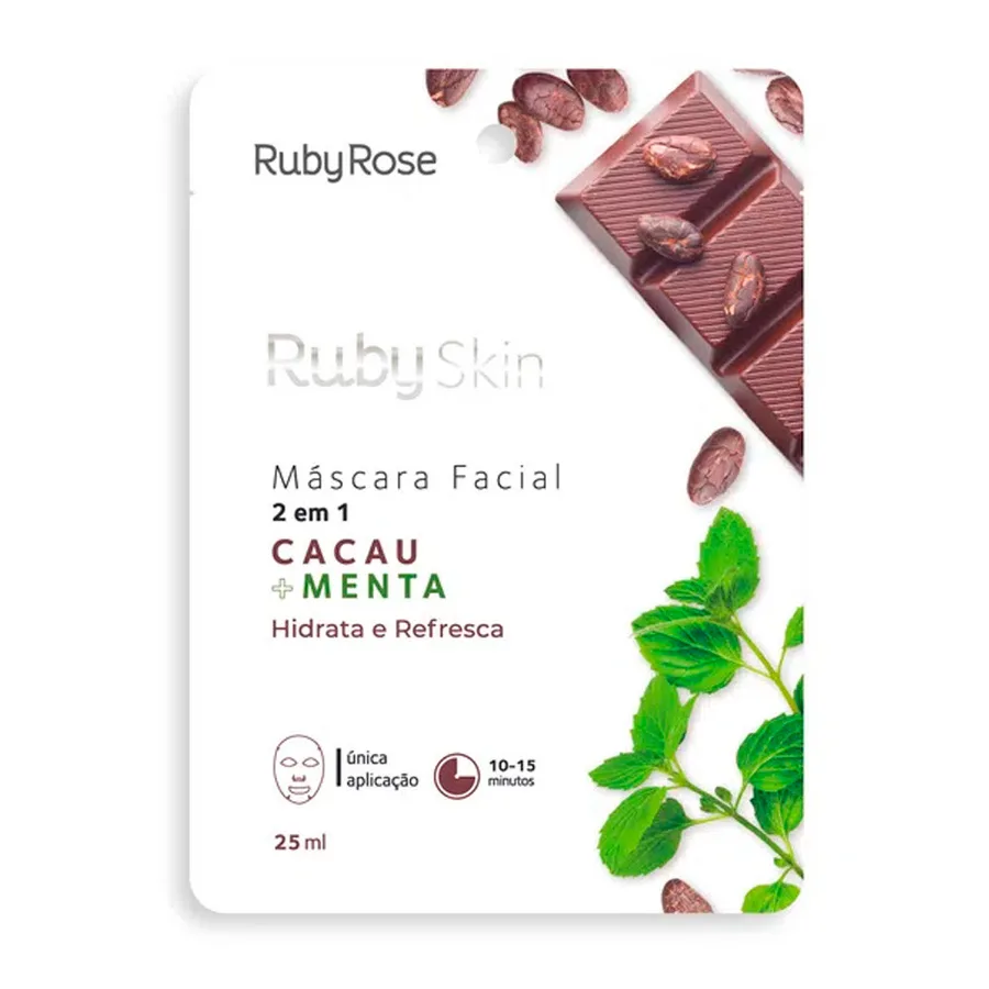 RUBY ROSE MASC FACIAL CACAU/MENTA SKIN 25ML HB710