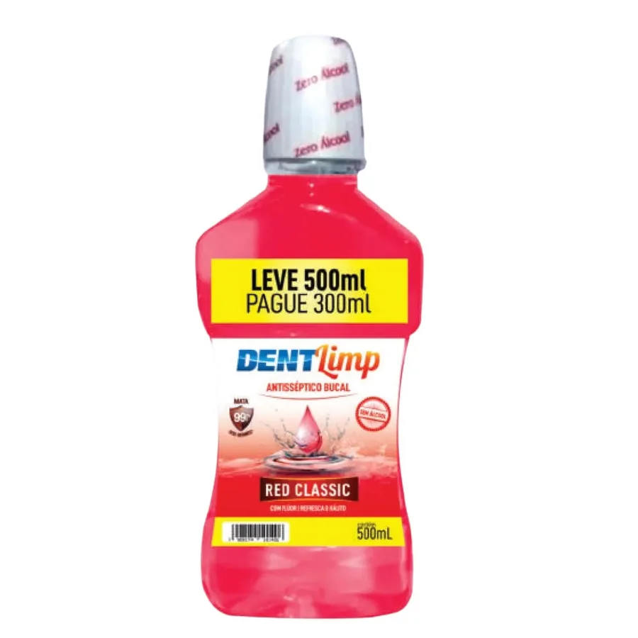 DENTLIMP ENXAG BUCAL RED CLASSIC  LV500ML PG300ML