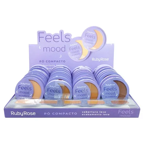 RUBY ROSE PO COMPACTO  FEELS MOOD HB7232 2 BOX36
