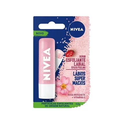 NIVEA PROT LABIAL 4 8G ESFOLIANTE ROSA MOSQ+VIT C