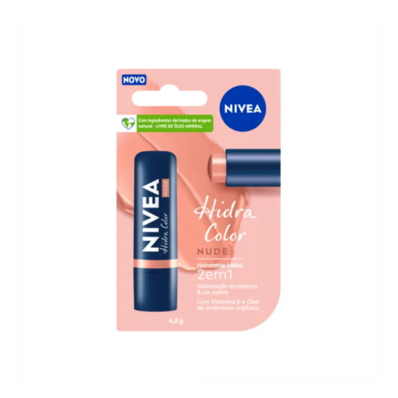 NIVEA PROTET LABIAL 4 8G HIDRA COLOR NUDE 2EM1