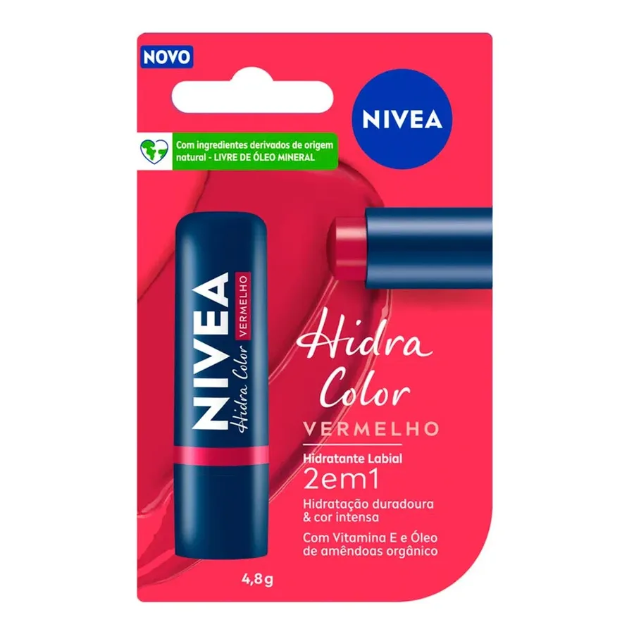 NIVEA PROTET LABIAL 4 8G HIDRA COLOR VERME 2EM1