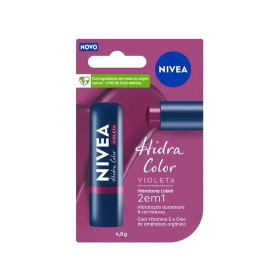 NIVEA PROTET LABIAL 4 8G HIDRA COLOR VIOLETA 2EM1