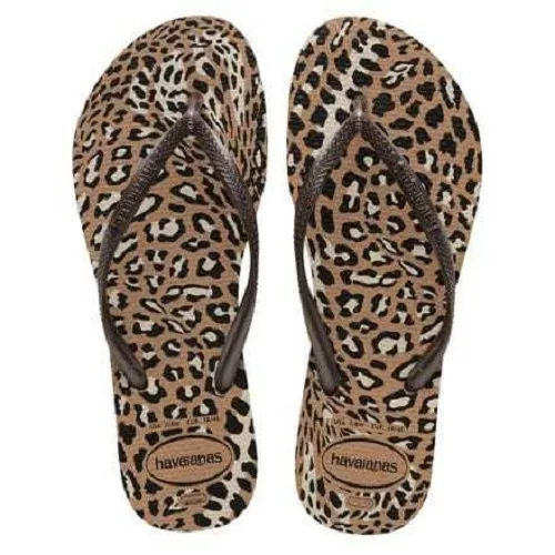 HAVAIANAS SLIM ANIMAL 35/36 ROSE GOLD CAFE
