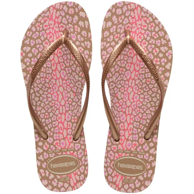 HAVAIANAS SLIM ANIMAL 35/36 ROSE GOLD