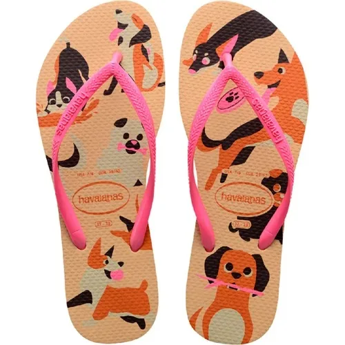 HAVAIANAS SLIM PETS 37/38 DOURADO