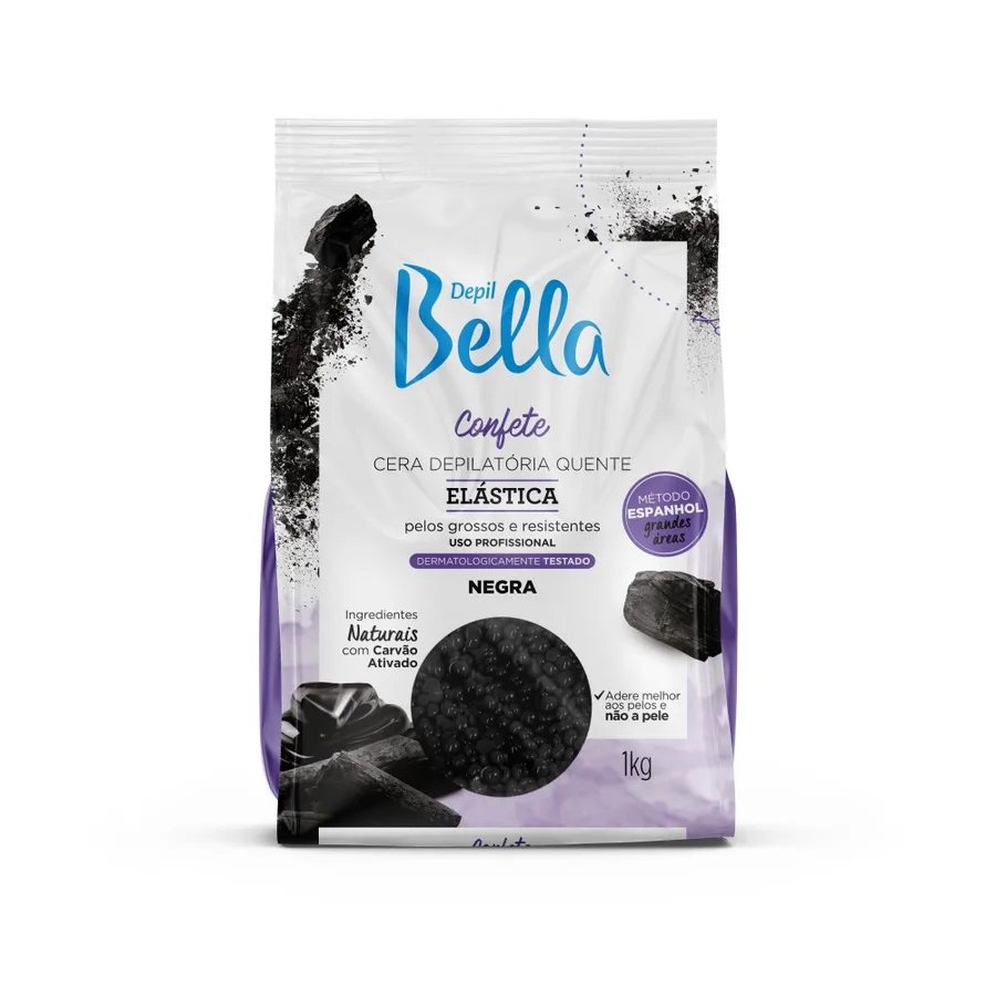 DBELLA CERA 1KG CONFETE NEGRA