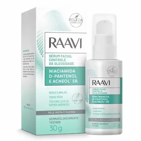 RAAVI SERUM 30G FACIAL CONTROLE OLEOSIDADE