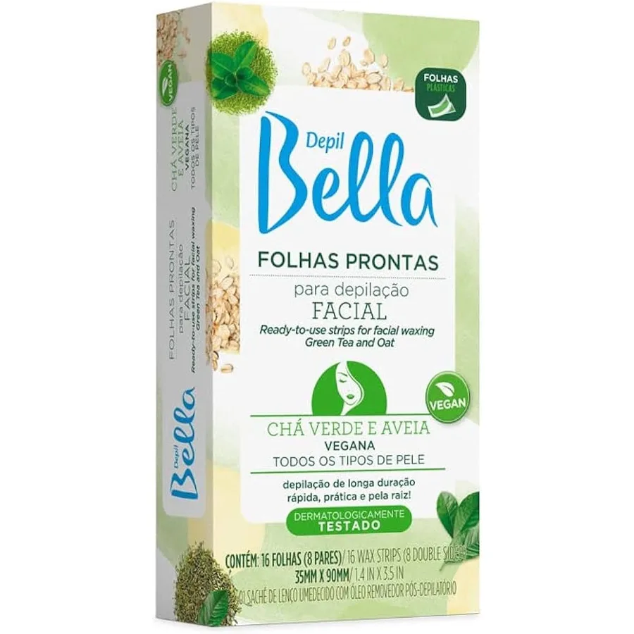 DBELLA FOLHAS PRONTAS FACIAL 16FLS CHA VERDE/AVEIA