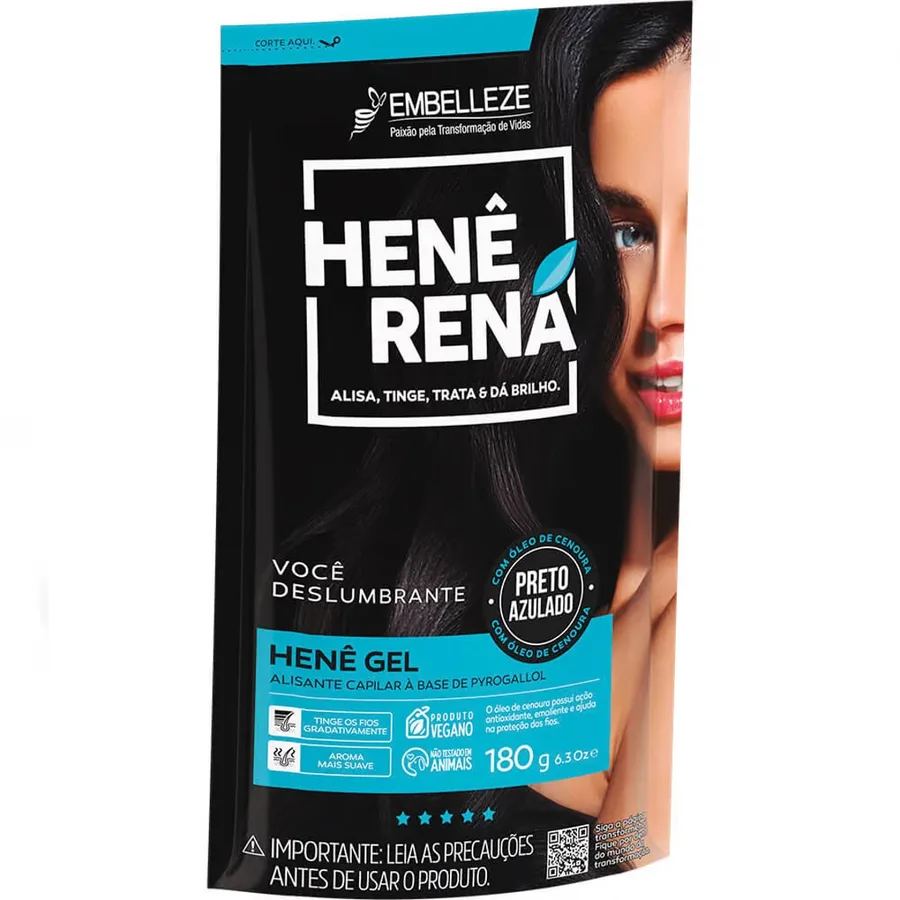 EMBELLEZE HENE RENA GEL 180G PRETO AZULADO