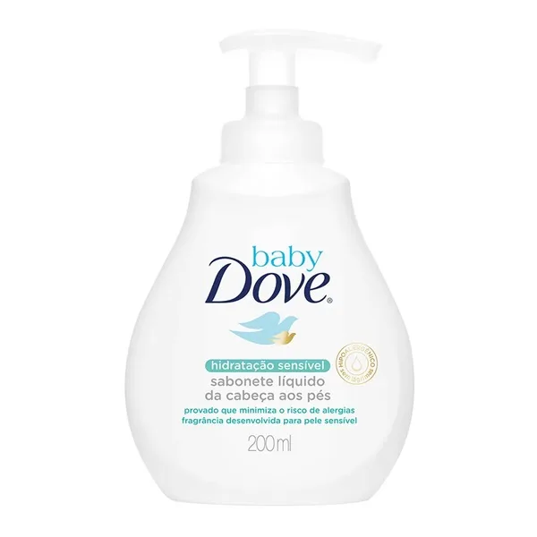 DOVE BABY SABONETE LIQ 200ML HIDRATACAO SENSIVEL