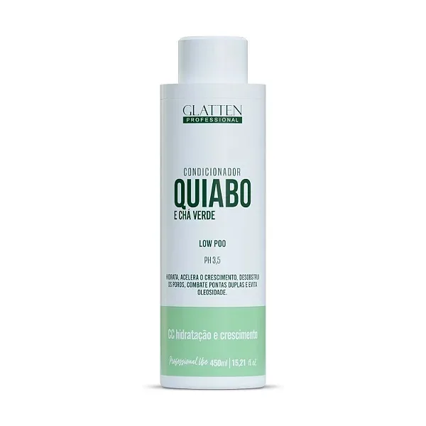 GLATTEN COND 450ML QUIABO E CHA VERDE