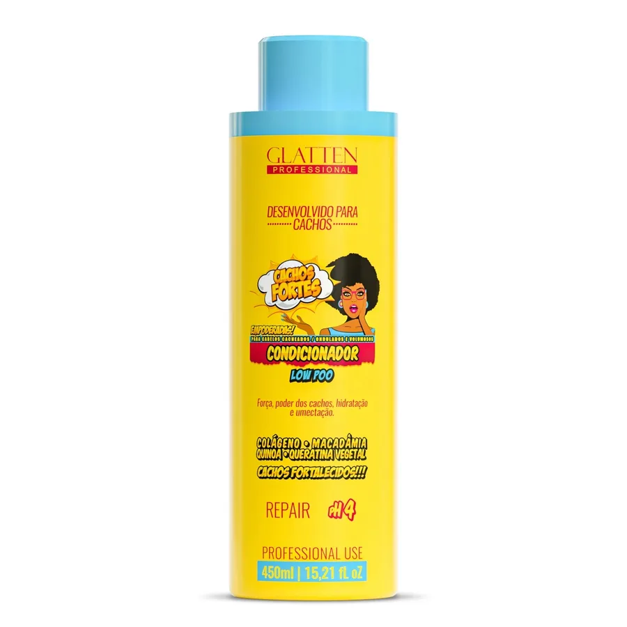 GLATTEN COND 450ML CACHOS FORTES