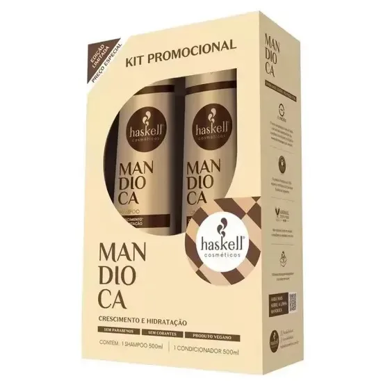 HASKELL KIT SH+COND+ESM 500ML MANDIOCA