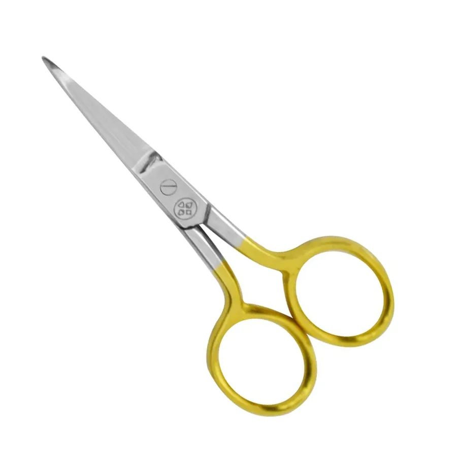 TESOURA DE UNHA INOX UN CURVA DOURADO